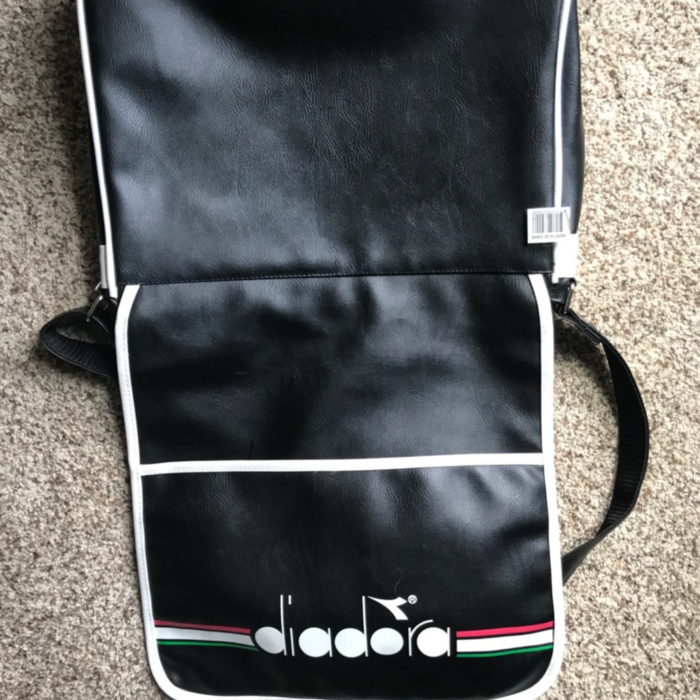Diadora  vintage nwt 80's punk Team Bag black hot